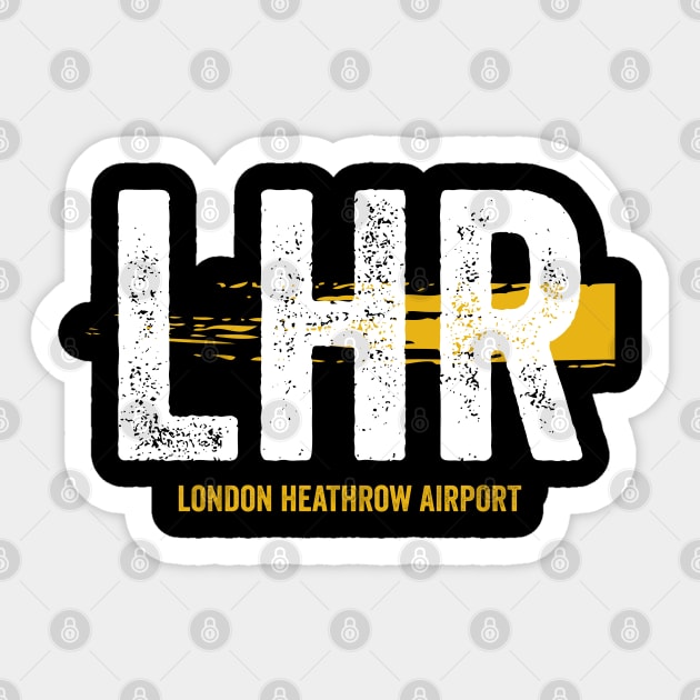 LHR Airport Code London Heathrow Airport Sticker by VFR Zone